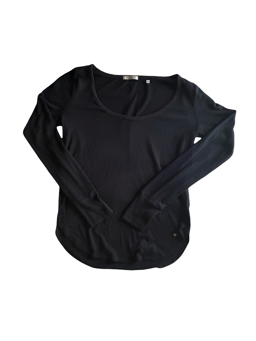 ✨Abercrombie & Fitch Lightweight Scoop Neck ✨Long Sleeve Sweater✨ Black L